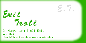 emil troll business card